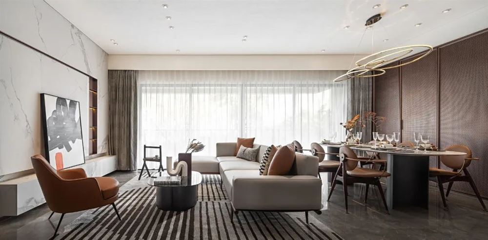 湛江市城市美林輕奢風格三居室裝修案例