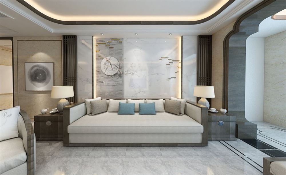 廣州市保利天悅新中式風(fēng)格四居室裝修案例