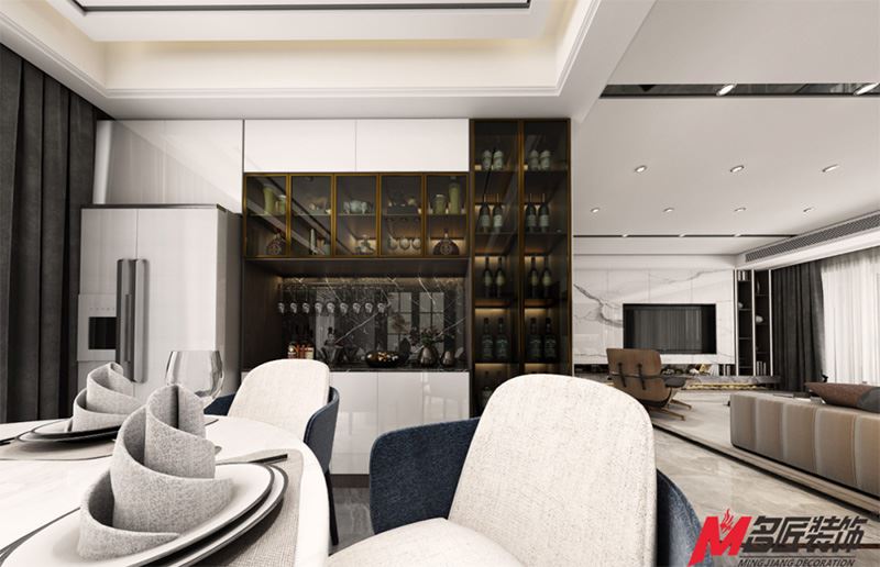 茂名市富麗天譽輕奢風格平層裝修案例