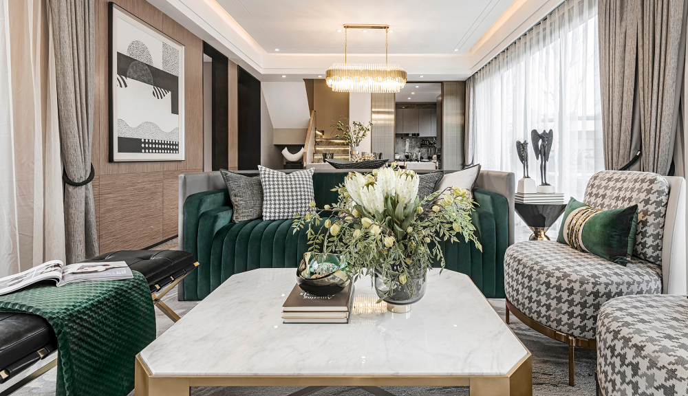 輕奢風(fēng)格別墅設(shè)計(jì)家裝案例-客廳 輕奢風(fēng)格別墅設(shè)計(jì)家裝案例-客廳