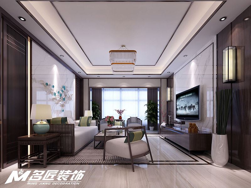 佛山市越秀閱湖臺歐式風格三居室裝修案例