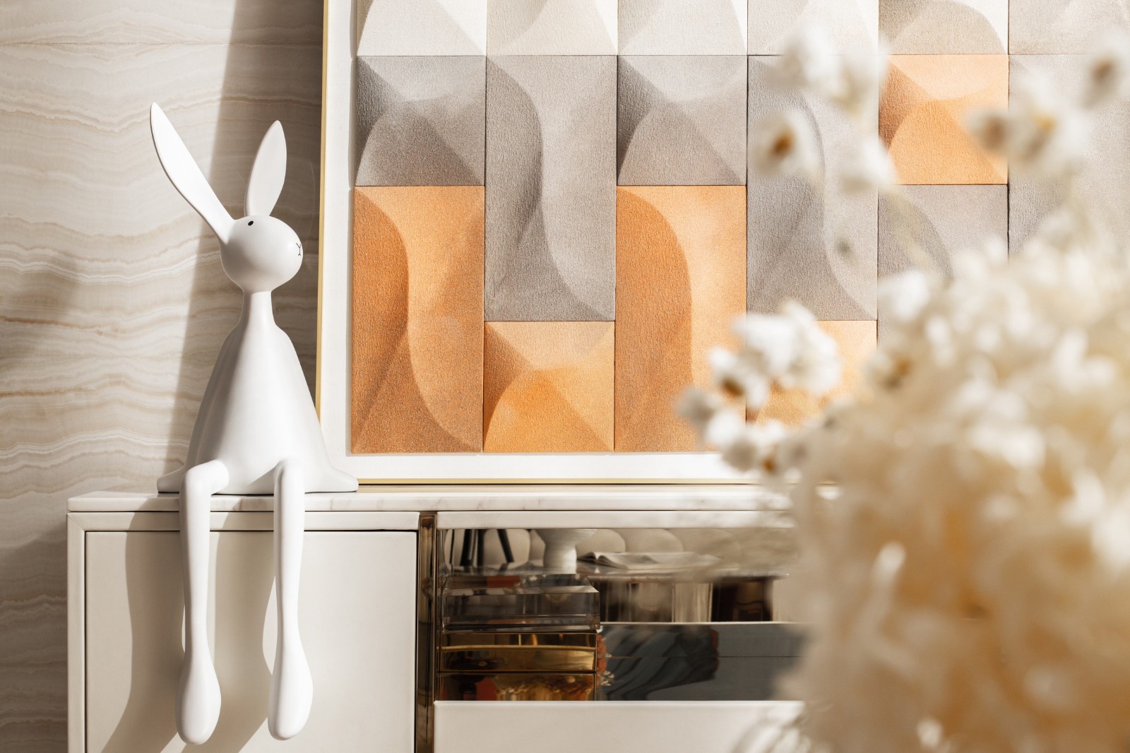 現代輕奢風格室內設計家裝案例-客廳邊柜 現代輕奢風格室內設計家裝案例-客廳邊柜