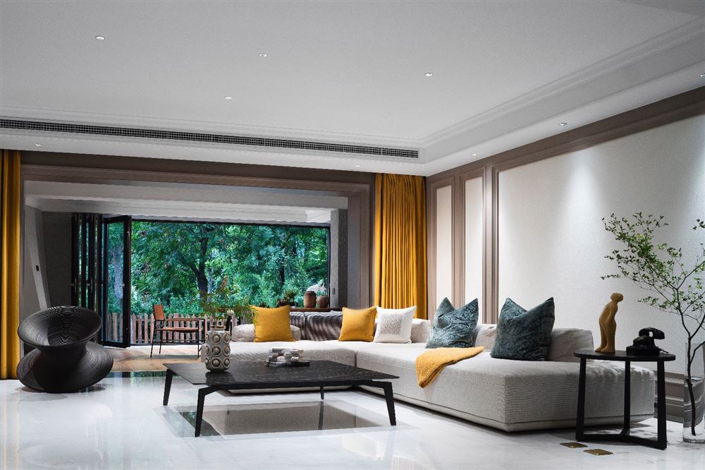 江門市新會碧桂園別墅美式風(fēng)格三居室裝修案例