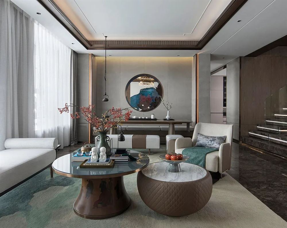 廣州市美林湖畔新中式風(fēng)格復(fù)式裝修案例