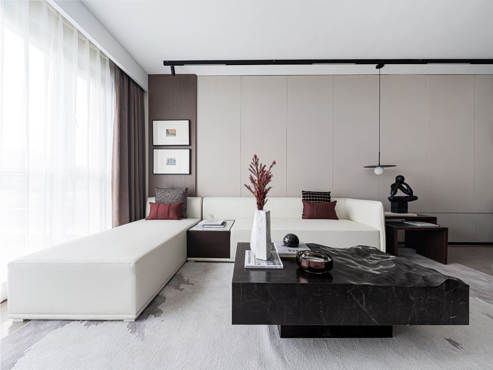佛山市保利閱江臺現代簡約風格三居室裝修案例