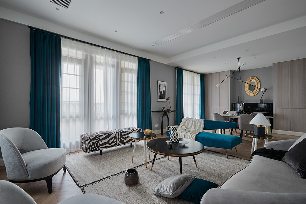 在起風的季節心理向往著柔軟的裝飾設計，平凡地過著舒心的生活-客廳