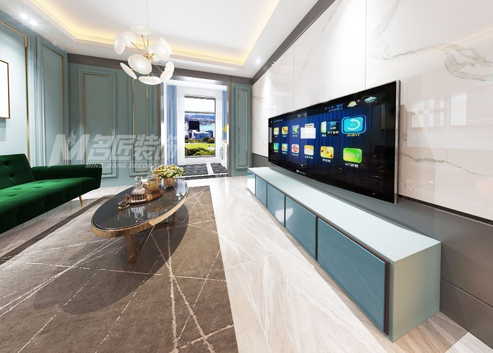 小戶型北歐輕奢室內裝修設計-客廳 小戶型北歐輕奢室內裝修設計-客廳