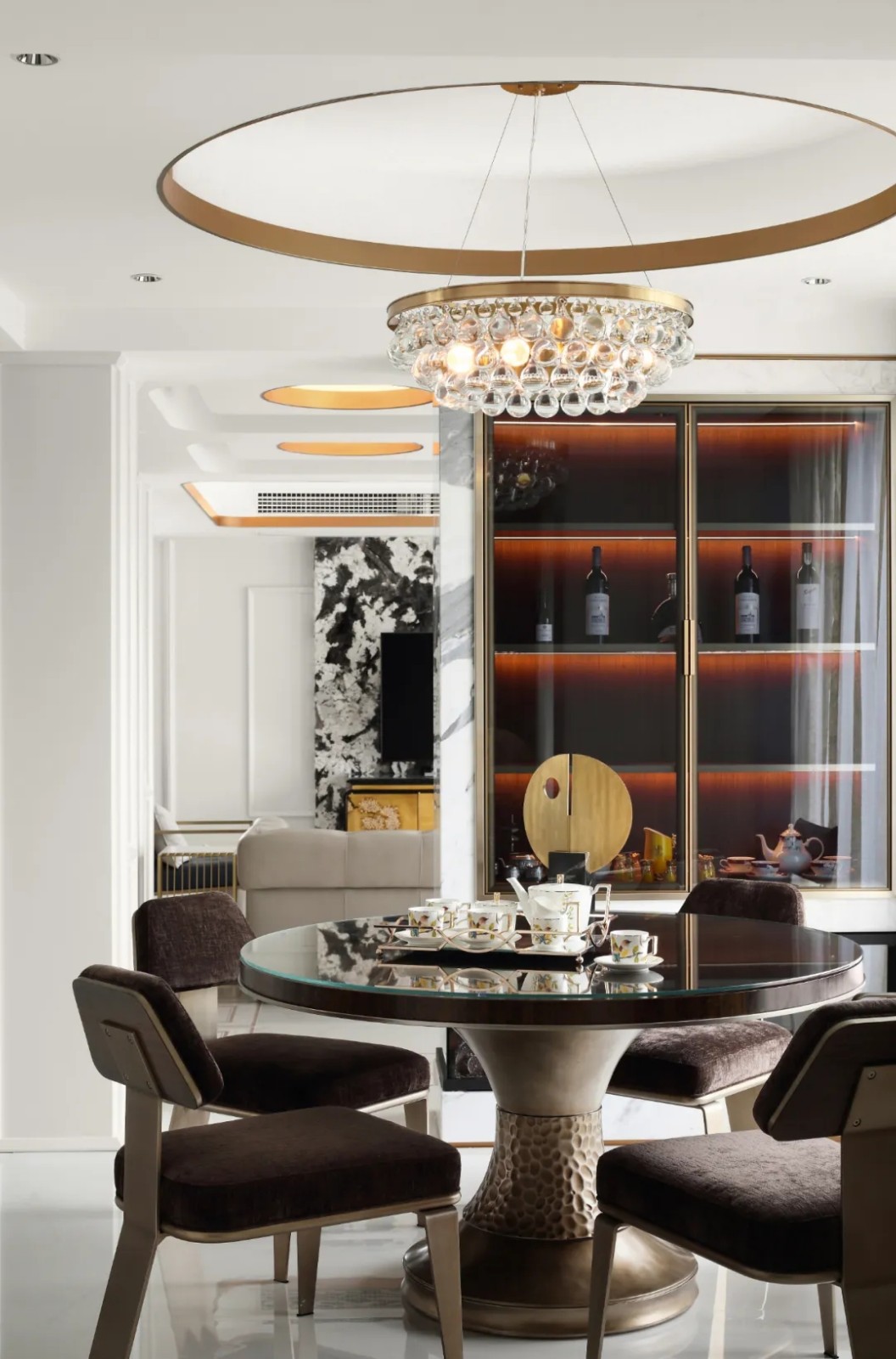 輕奢風格家裝設計室內裝修效果圖-餐廳 輕奢風格家裝設計室內裝修效果圖-餐廳