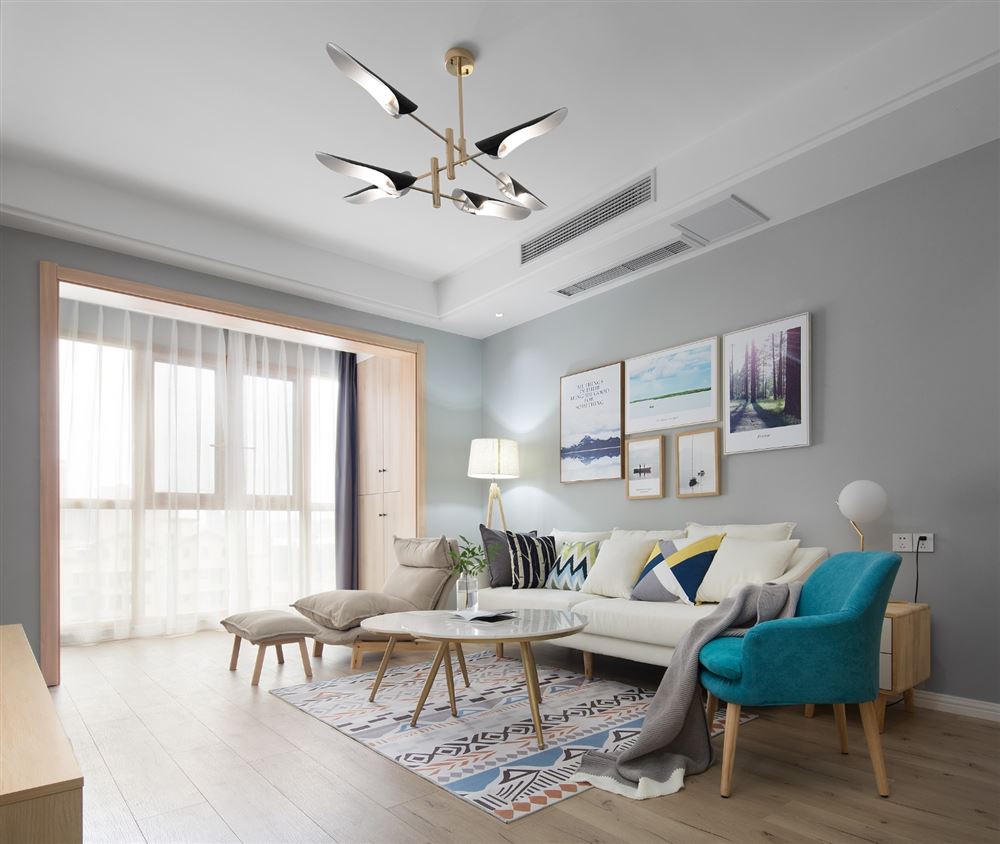 江門市美的公園天下北歐風格三居室裝修案例