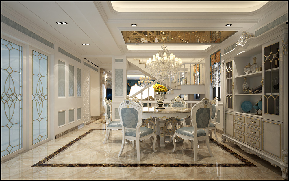 裝修公司歐式古典風格復式裝修效果圖-餐廳 裝修公司歐式古典風格復式裝修效果圖-餐廳