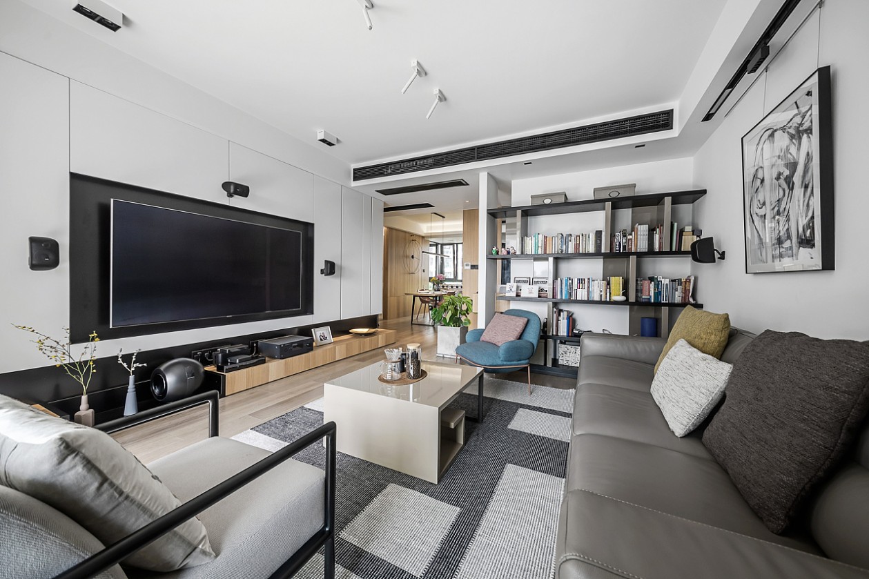 現(xiàn)代簡約風格室內(nèi)設(shè)計家裝案例-客廳電視背景墻