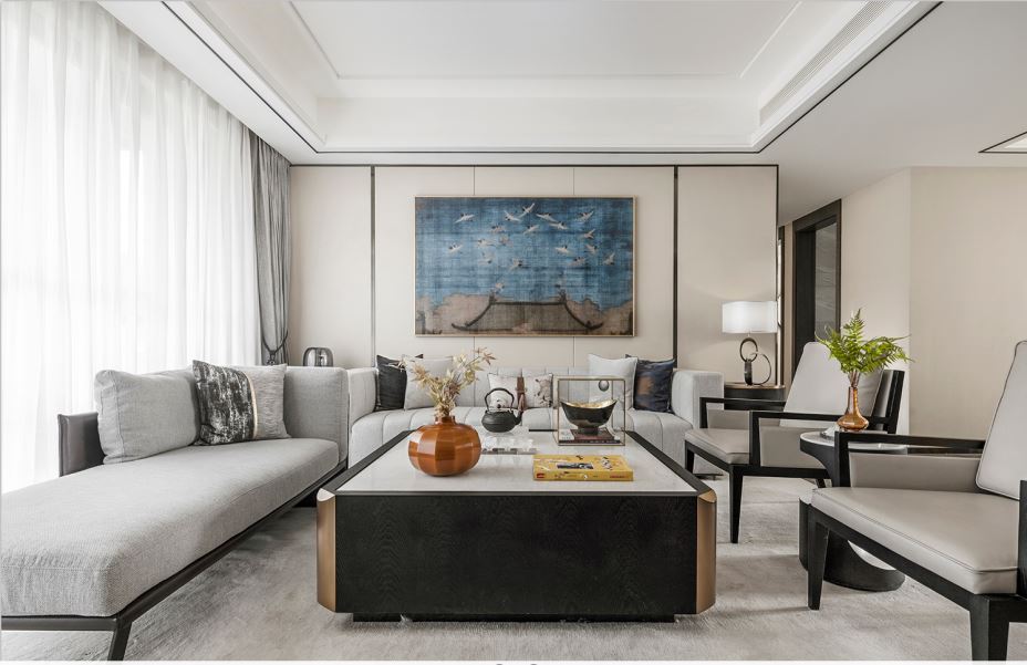 江門市五邑碧桂園新中式風格四居室裝修案例