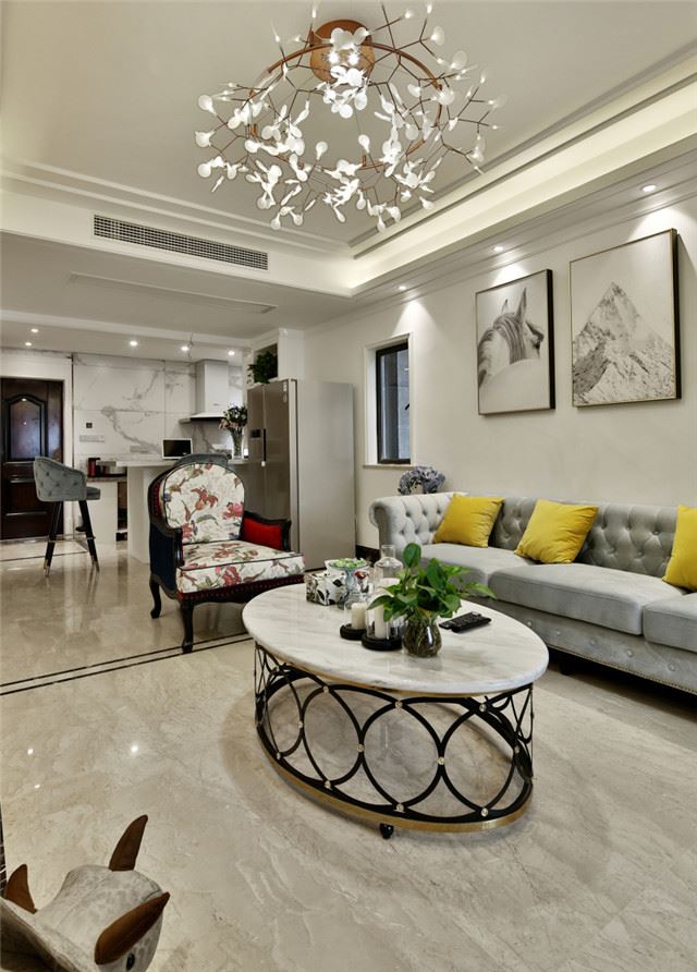 江門市碧華園美式風格三居室裝修案例