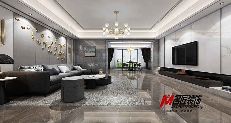 金城君悅四居236平米北歐風格裝修案例-客廳 金城君悅四居236平米北歐風格裝修案例-客廳