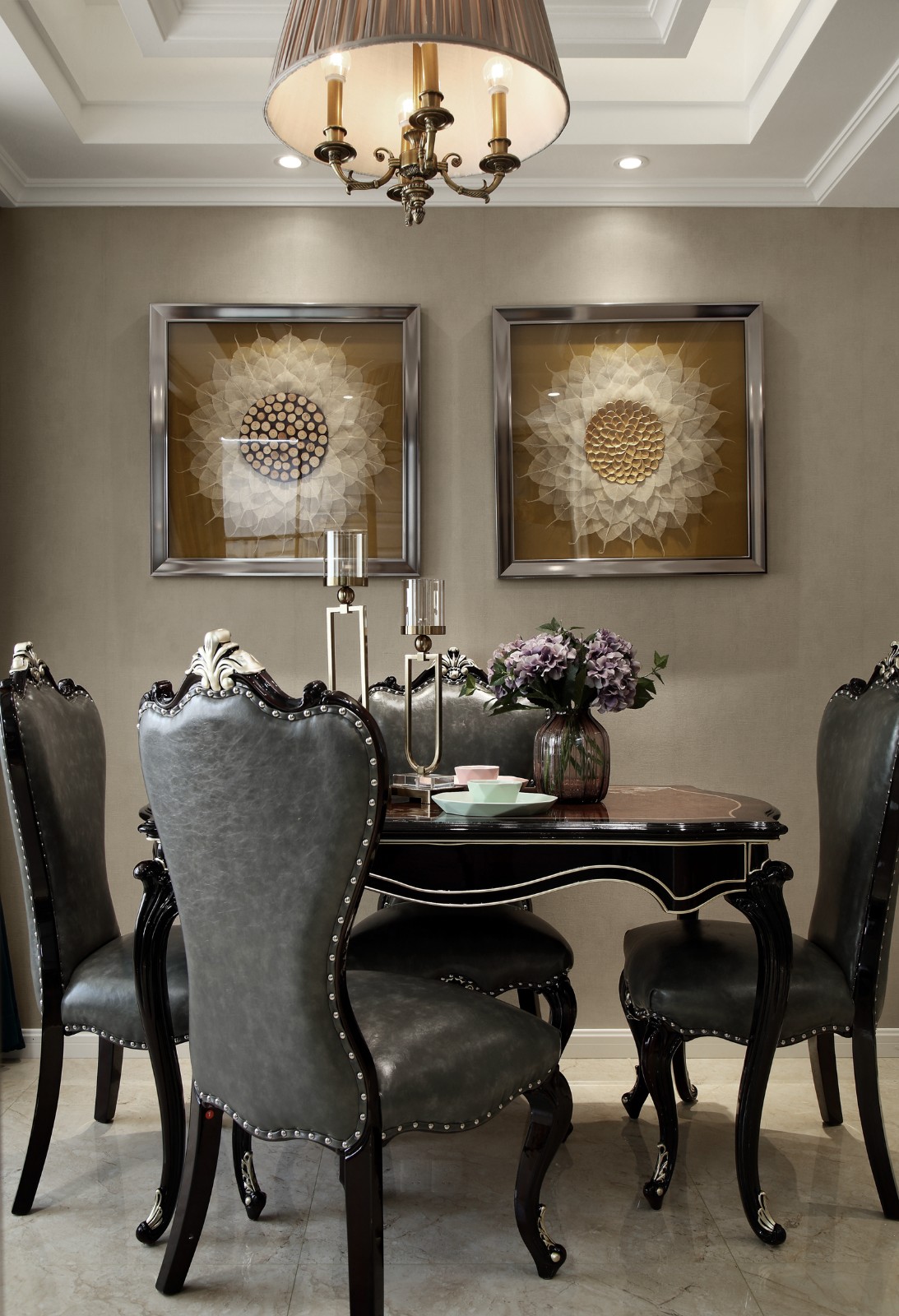 裝修案例美式新古典風格室內裝修效果圖-餐廳 裝修案例美式新古典風格室內裝修效果圖-餐廳