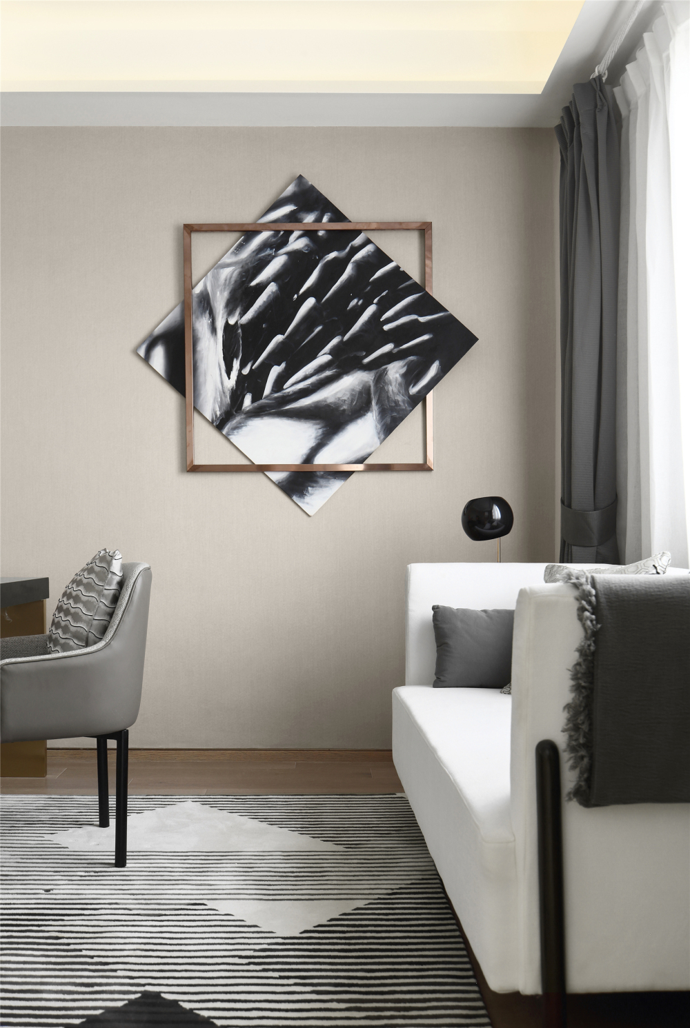 現代簡約風格室內家裝案例效果圖-沙發 現代簡約風格室內家裝案例效果圖-沙發