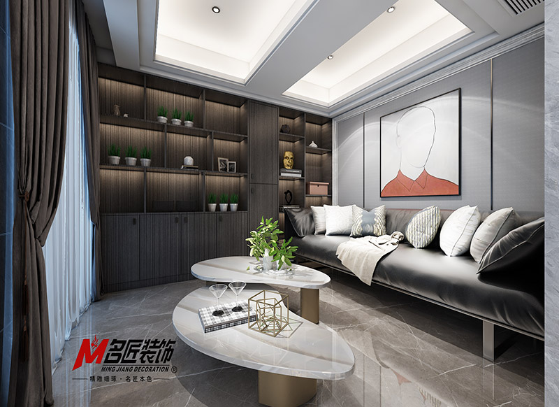 金城君悅四居236平米北歐風格裝修案例-二樓休息室 金城君悅四居236平米北歐風格裝修案例-二樓休息室