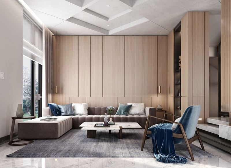 江門市匯銀江南富灣新中式風格別墅裝修案例