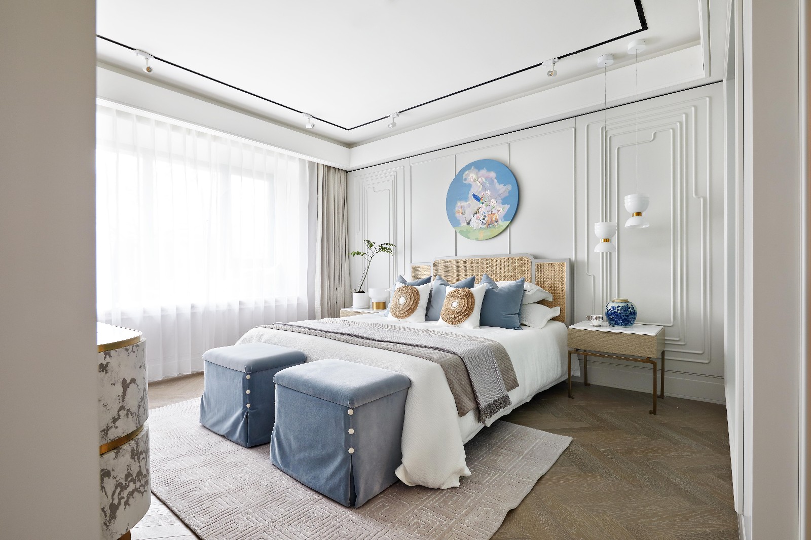 法式風格家裝設計室內裝修效果圖-臥室 法式風格家裝設計室內裝修效果圖-臥室