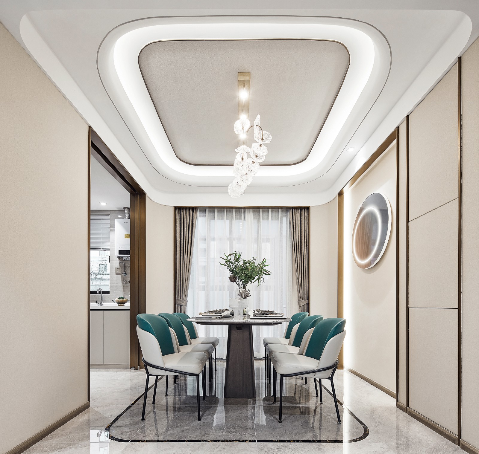 美式輕奢風格室內設計家裝案例-餐廳 美式輕奢風格室內設計家裝案例-餐廳