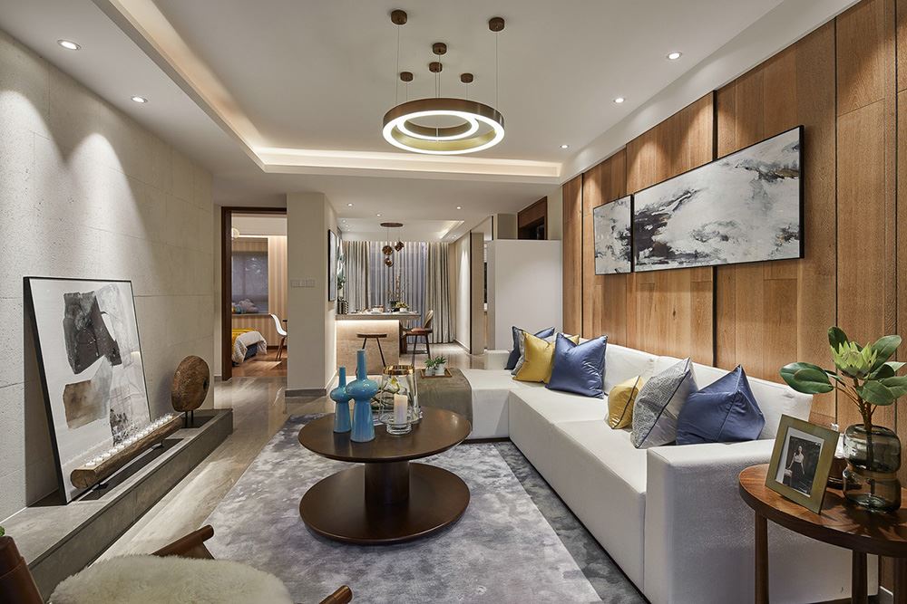 南寧市華凱逸悅豪庭輕奢風格三居室裝修案例