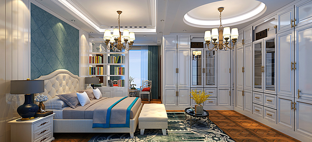 歐式風格別墅裝修設(shè)計效果圖-萬科水晶城別墅425平米-別墅裝修設(shè)計次臥 歐式風格別墅裝修設(shè)計效果圖-萬科水晶城別墅425平米-別墅裝修設(shè)計次臥
