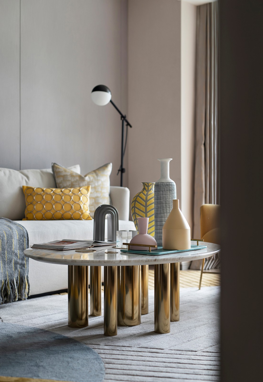 現代北歐風格室內家裝案例效果圖-客廳茶幾 現代北歐風格室內家裝案例效果圖-客廳茶幾