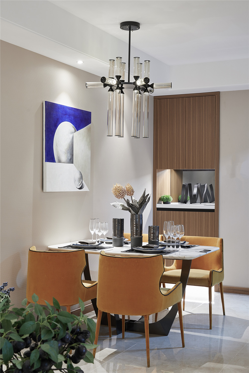 現代前衛風格室內裝修效果圖-恒大綠洲三居98平米-餐廳 現代前衛風格室內裝修效果圖-恒大綠洲三居98平米-餐廳