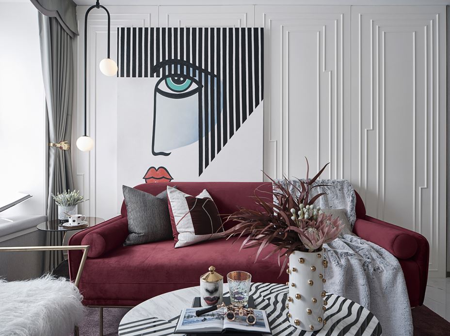 江門市富城大道住宅樓輕奢風格三居室裝修案例