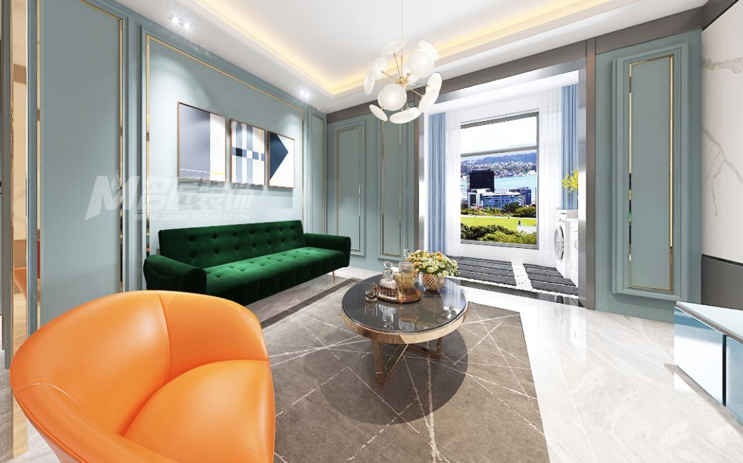 小戶型北歐輕奢室內裝修設計-客廳 小戶型北歐輕奢室內裝修設計-客廳