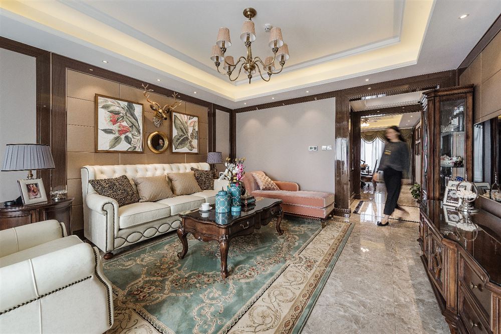 佛山市旭輝雅居樂清樾美式風格三居室裝修案例