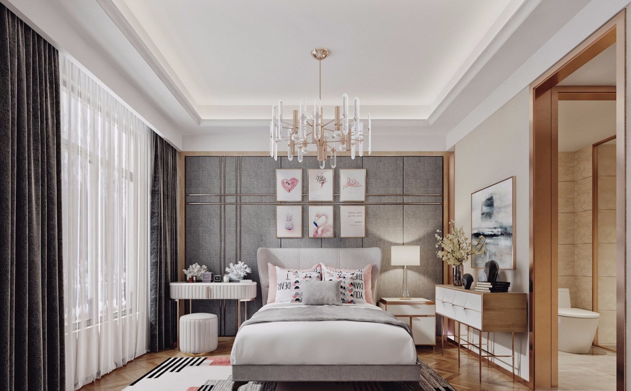 現(xiàn)代前衛(wèi)風(fēng)格室內(nèi)裝修效果圖-萬(wàn)和國(guó)際三居111平米-臥室 現(xiàn)代前衛(wèi)風(fēng)格室內(nèi)裝修效果圖-萬(wàn)和國(guó)際三居111平米-臥室