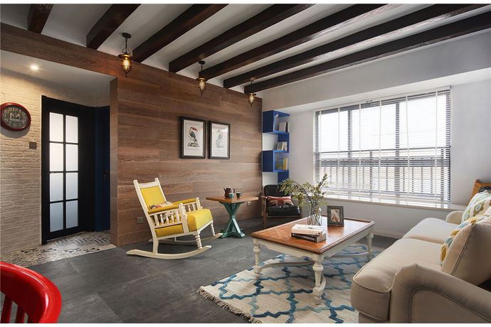 廣州市葛洲壩保利曼城美式風(fēng)格三居室裝修案例