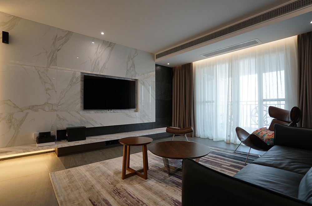 廣州市江山時代現代簡約風格三居室裝修案例