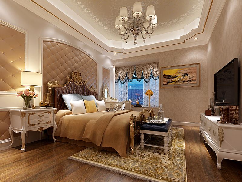 揭陽市金鳳園錦鳳樓歐式風格四居室裝修案例