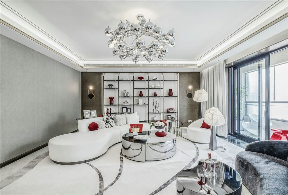 江門市萊茵華庭輕奢風格三居室裝修案例