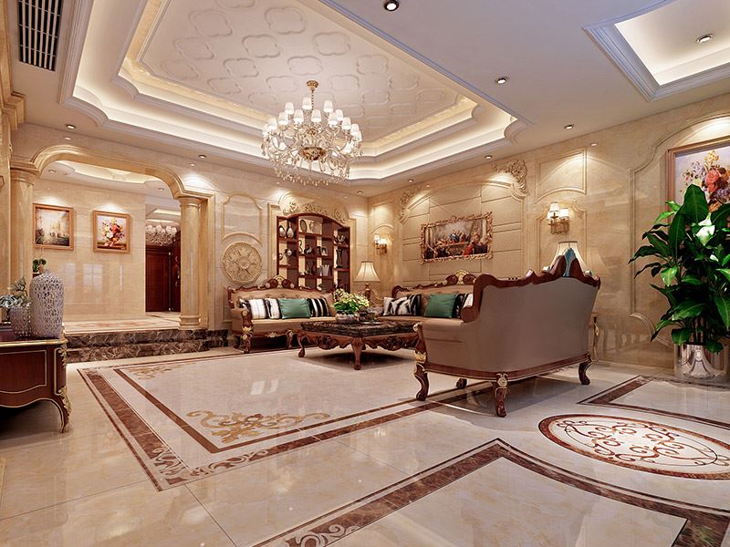 河源市東江灣江灣明珠歐式風格別墅裝修案例