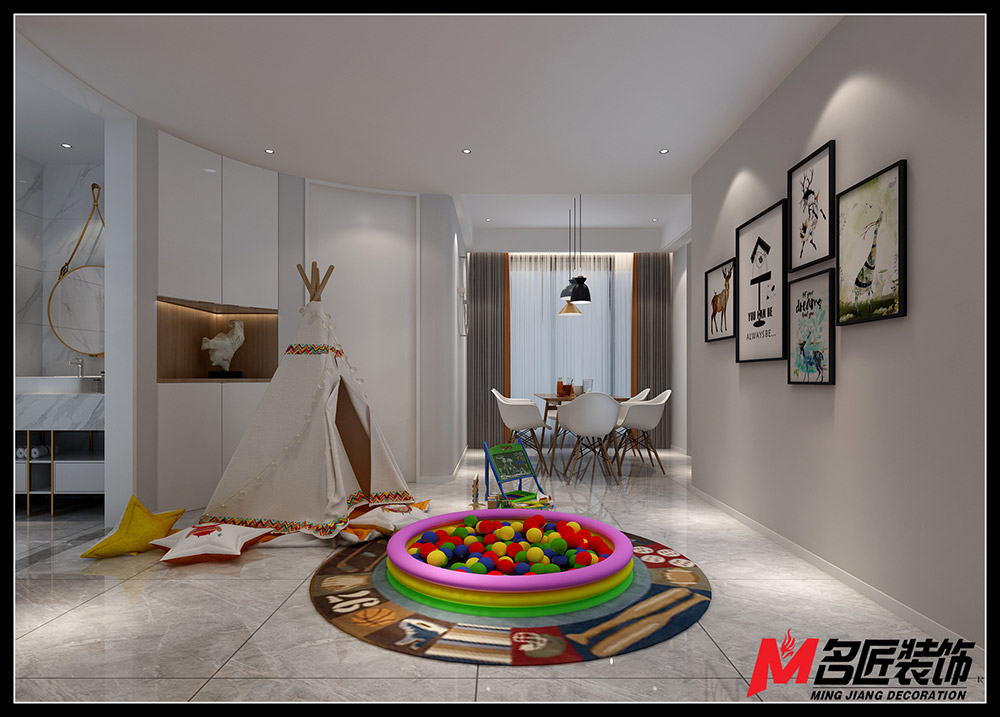 景都佳苑二居105平米北歐風格裝修案例-兒童活動區 景都佳苑二居105平米北歐風格裝修案例-兒童活動區