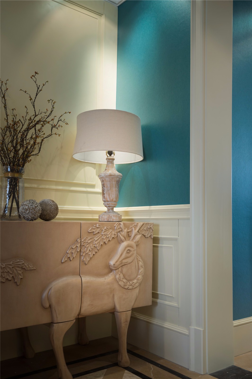 田園混搭風格家裝設計室內裝修效果圖-玄關 田園混搭風格家裝設計室內裝修效果圖-玄關