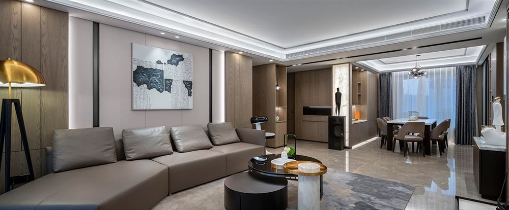 江門市江灣一品新中式風格三居室裝修案例