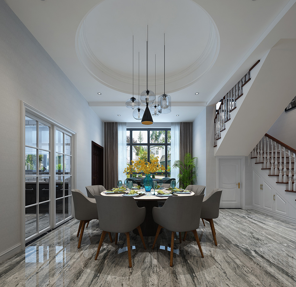 裝修公司現代簡約風格別墅裝修效果圖-餐廳 裝修公司現代簡約風格別墅裝修效果圖-餐廳