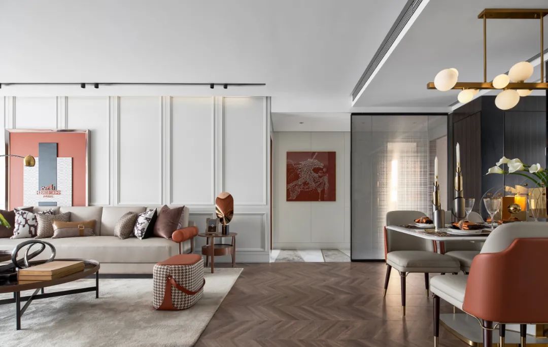 美式摩登風格室內設計家裝案例-客餐廳 美式摩登風格室內設計家裝案例-客餐廳