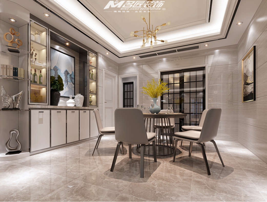 日照市中央綠城現代簡約風格五居室裝修案例