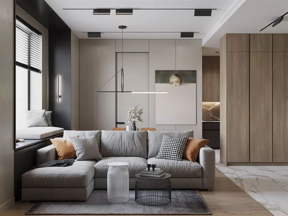 佛山市金地·中南·新城大境輕奢風格三居室裝修案例