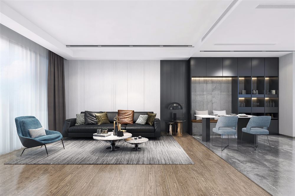 廣州市雅寶新城現代簡約風格三居室裝修案例