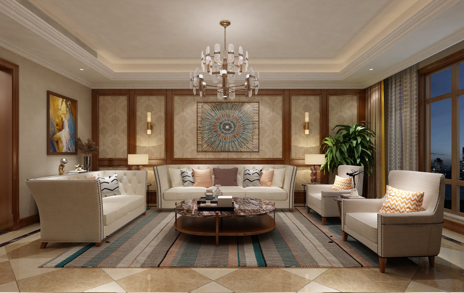 裝修案例歐式風格室內裝修效果圖-客廳 裝修案例歐式風格室內裝修效果圖-客廳