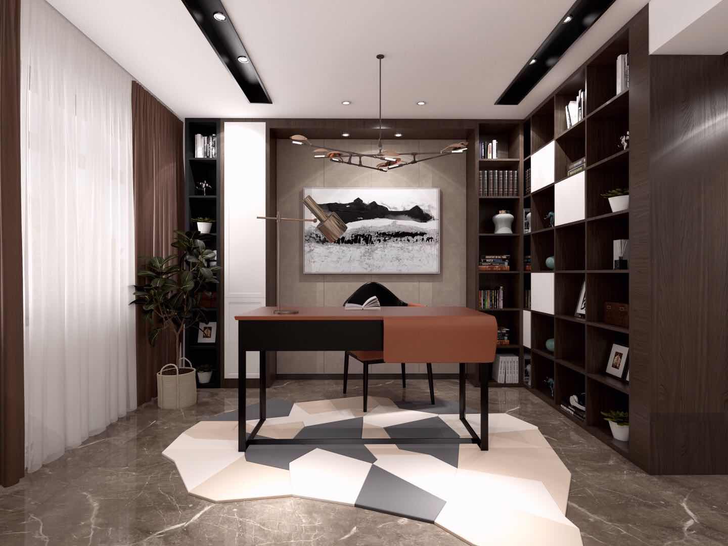 嘉興市翡翠公館現代風格別墅裝修案例