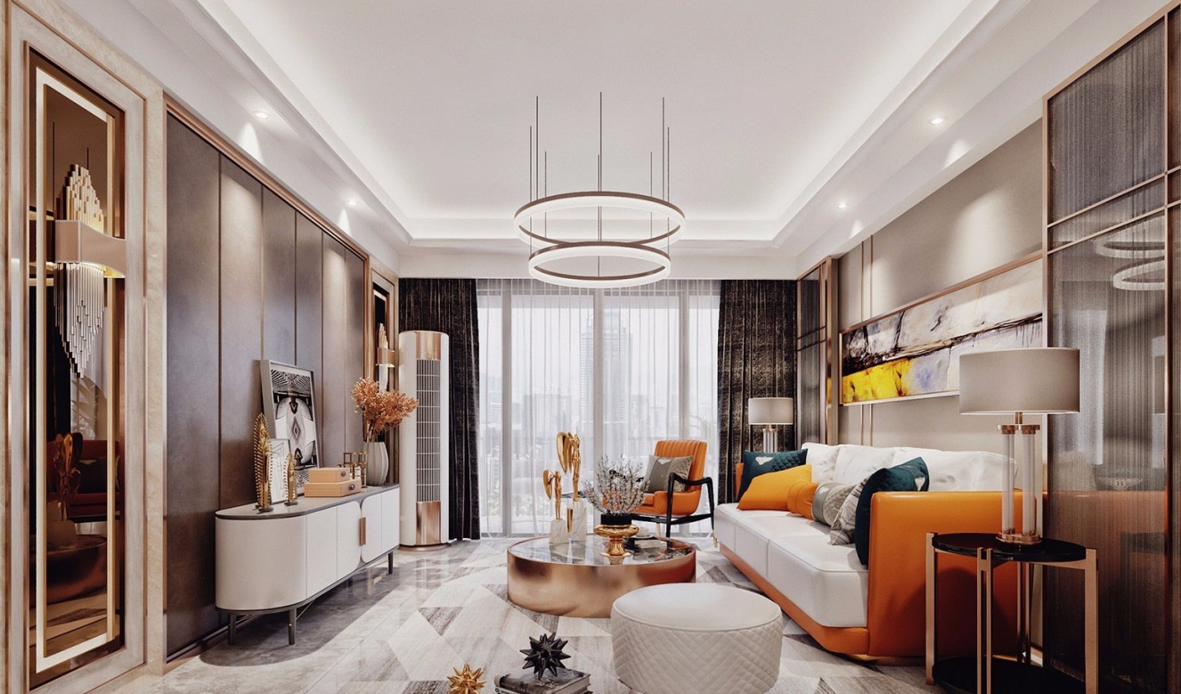 現(xiàn)代前衛(wèi)風(fēng)格室內(nèi)裝修效果圖-萬(wàn)和國(guó)際三居111平米-客廳 現(xiàn)代前衛(wèi)風(fēng)格室內(nèi)裝修效果圖-萬(wàn)和國(guó)際三居111平米-客廳