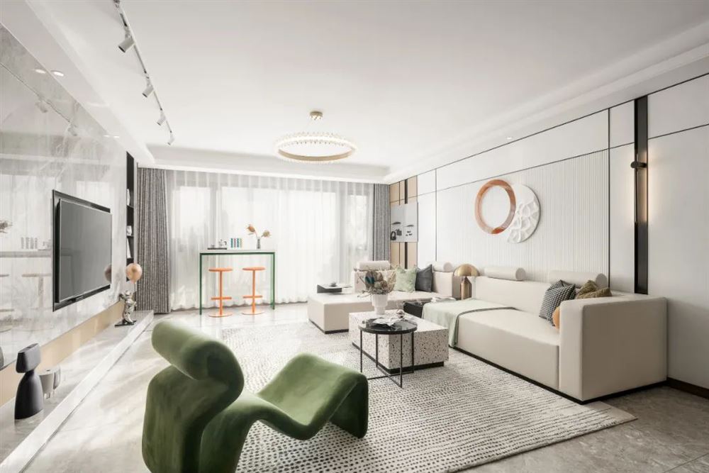 佛山市峰睿公館現代簡約風格三居室裝修案例