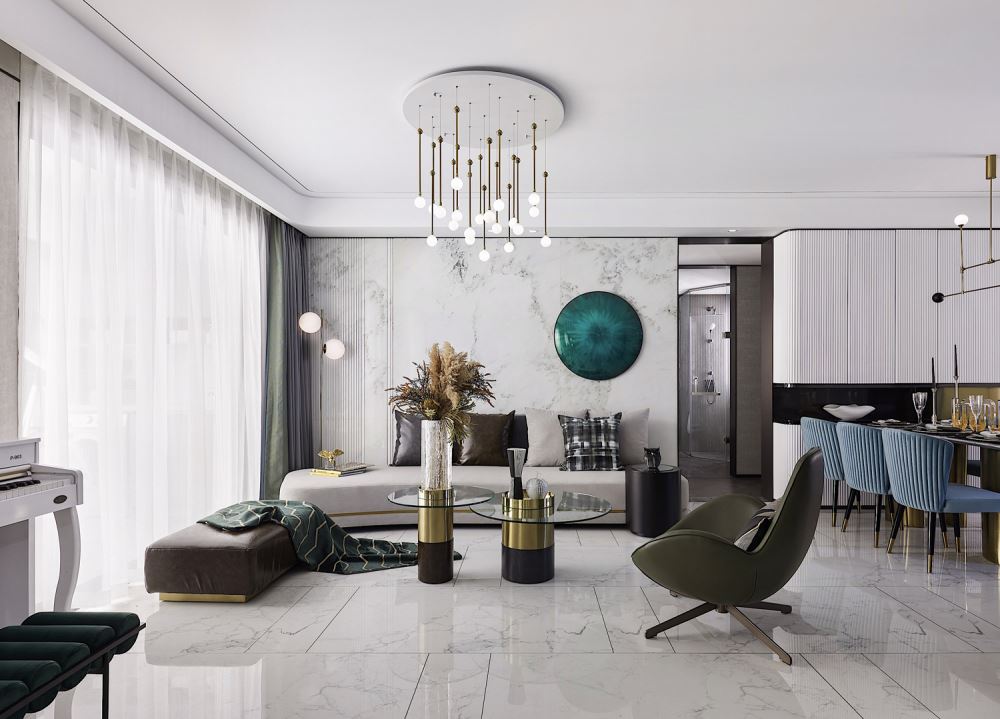 江門市時代春樹里歐式風格四居室裝修案例